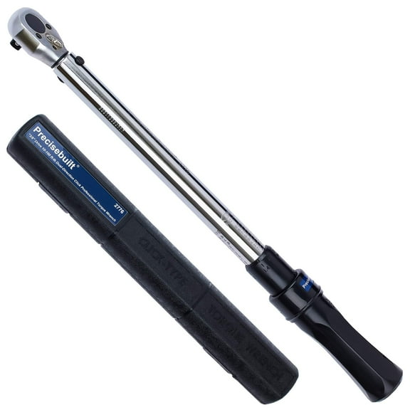 Precisebuilt 3/8" Drive 10-100 ft-lb (16.9-138.9 Nm) Dual-Direction Click Professional Torque Wrench