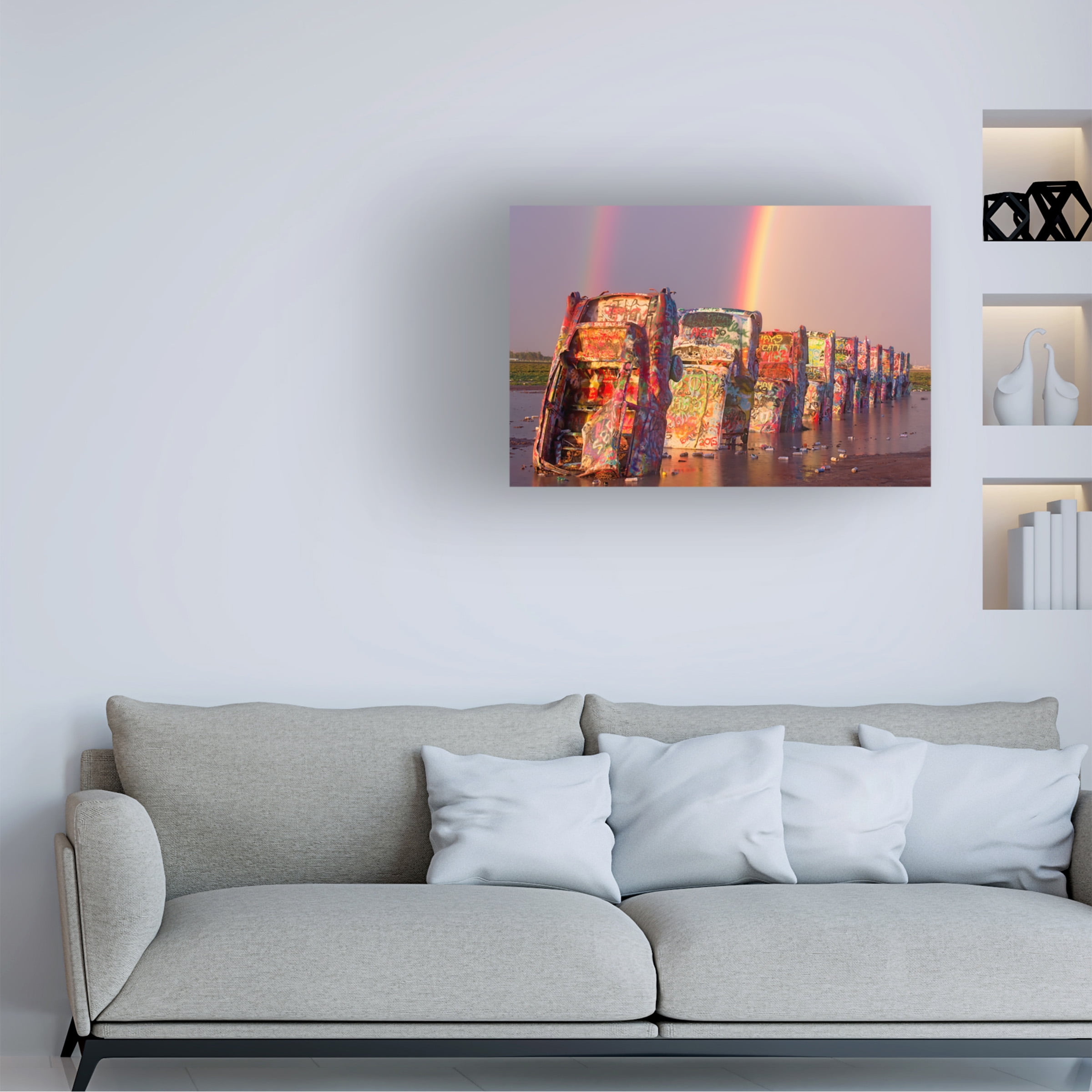 Cadillac Ranch Rainbow' Canvas Art by Mike Jones Photo