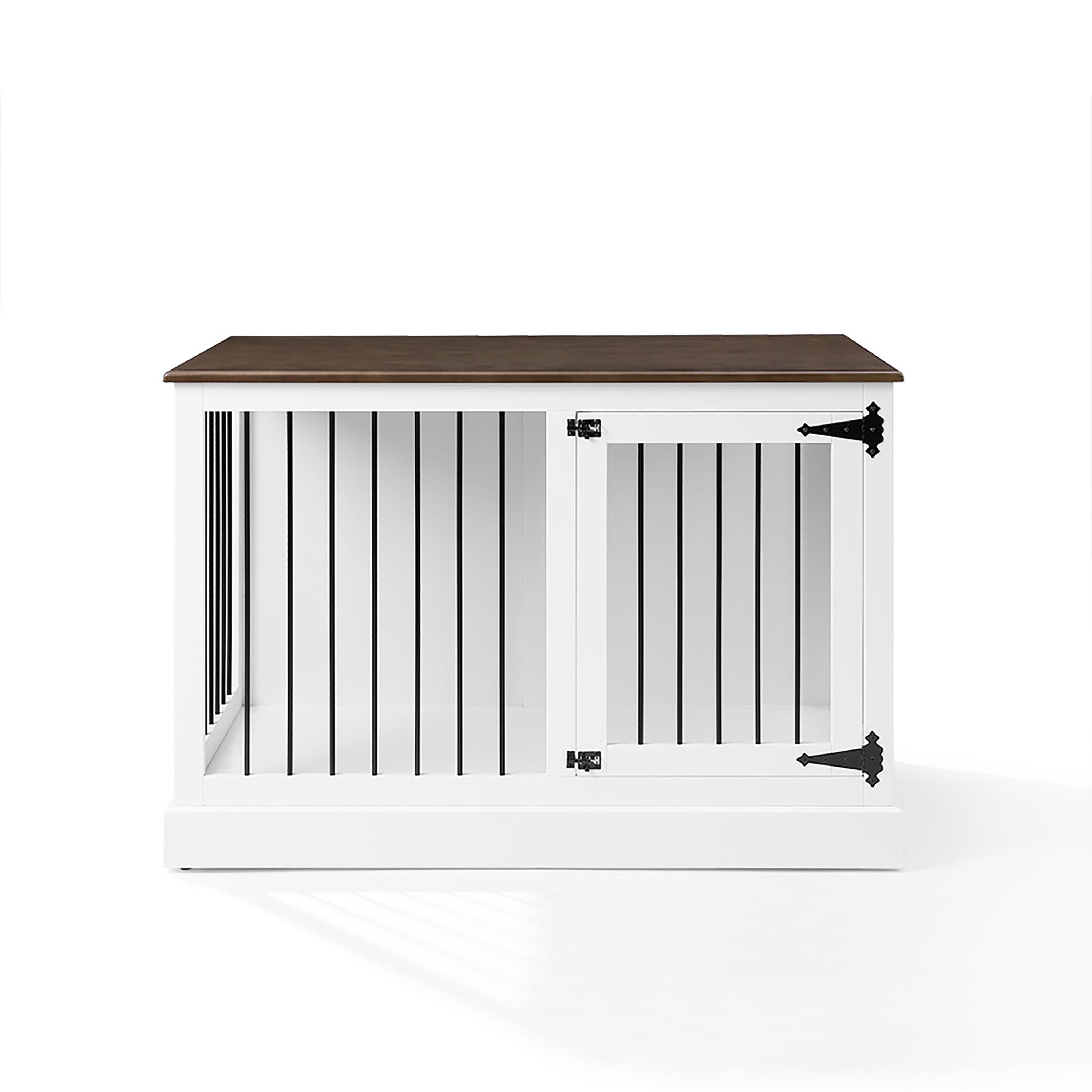 Winslow Small Credenza Dog Crate White/Dark Brown