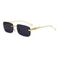 thumbnail image 5 of Gafas de sol sin montura con personalidad decorativa de guepardo, gafas de color para hombres y mujeres, gafas de sol retro de metal con cabeza de leopardo, 5 of 5