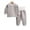 Gray, variant on KYAIGUO 2PCS Infant Long Johns Thermal Underwear Outfit for Boys Girls Pajama Set Warm Cold Weather Baby High Waist Belly Protection Thermal Tops Bottom 6-24M