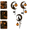 ABC-3PCS#029, variant on Solar Halloween Black Cat & Pumpkin Moon Garden Stake Light, IP44 Waterproof Solar Light Halloween Decorations Outdoor Patio Holiday Decor ABC-3PCS