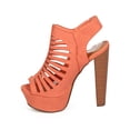 thumbnail image 4 of Speed Limit 98 EE50 Women Nubuck Peep Toe Caged Platform Hook and Loop Mule, 4 of 6