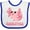 White and Royal, variant on Inktastic Axolittle Cute Baby Axolotl Boys or Girls Baby Bib