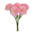 thumbnail image 2 of Artificial Carnation Bouquet, Silk Fake Flower Bouquet for Wedding Centerpiece, 11 Inch Tall Floral Arrangement - Home Decor Photo Prop, No Maintenance, Includes Ribbon(Pink), 2 of 6