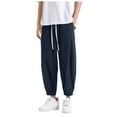 thumbnail image 1 of Zszcpp High Waisted Pants Men'S Recreation Long Suitable Going Out Baggy Solid Color Cropped Leg Trousers Casual Trouser, 1 of 8