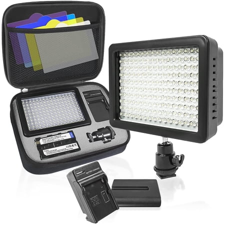 LimoStudio 160 LED Video Light for Digital DSLR Camera, Camcorder, High ...