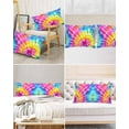 thumbnail image 6 of Hokiten King Size Pillow Cases Set of 2, Pillow Covers for Bed, Colorful Boho Satin Pillowcases with Zipper for Hair/Skin, Pink Yellow Blue Green Tie Dye Abstract Art 20x36 Inches, 6 of 6