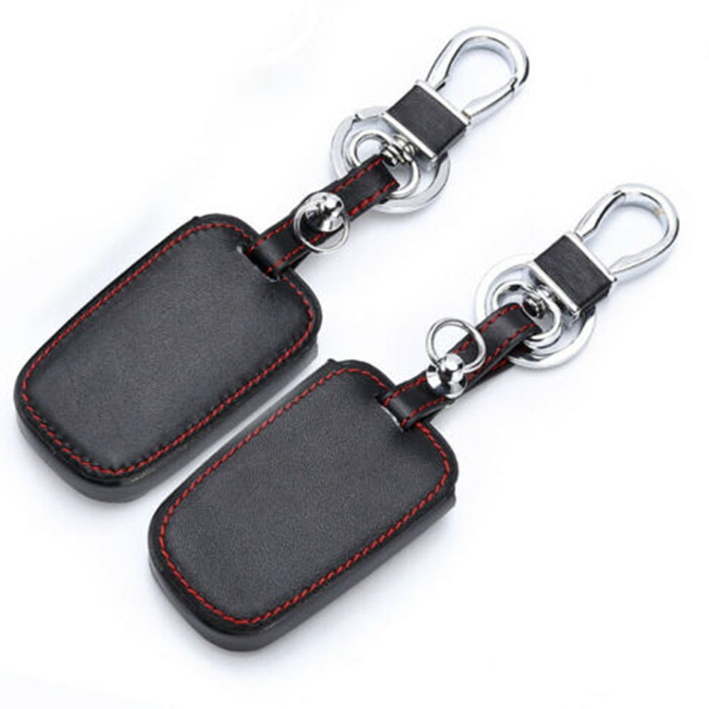 Genuine Black PU Leather Car Remote Key Wallet Holder Cover For Kia Sportage
