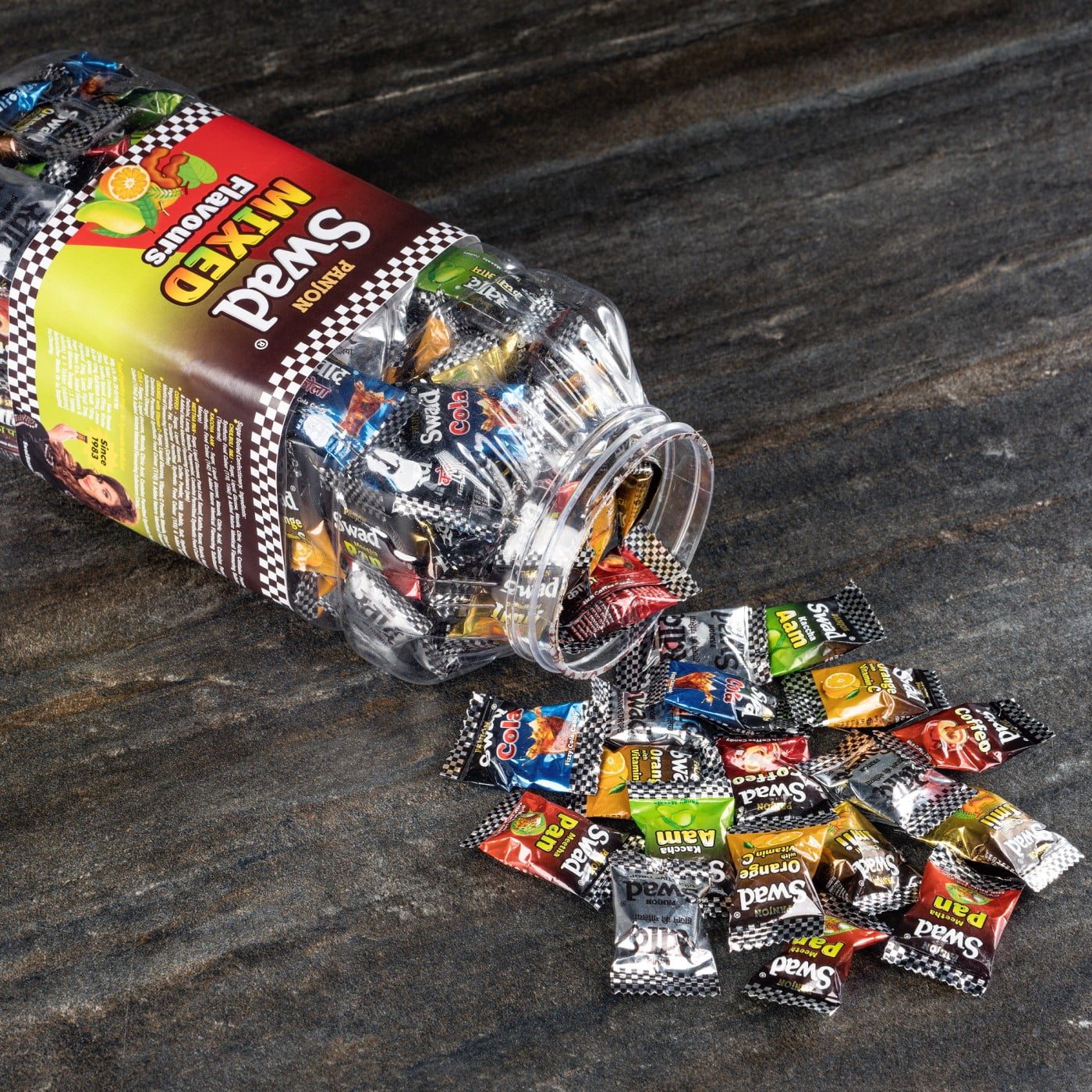 Panjon Swad Mixed Candy 500g Jar – Assorted Flavors Hard Candy | Sweet & Tangy Variety Mix