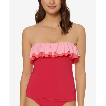 Bleu by Rod Beattie Ruffled Bandeau Tankini Top Cherry Red (Top Ten Best Places To Raise A Family)