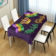 thumbnail image 7 of Coolnut Mardi Gras Rectangle Tablecloth Spill-Proof Polyester Table Cloth Table Cover for Kitchen Dining Picnic Holiday Party Decoration, 54"x72", 7 of 7