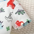 thumbnail image 5 of Kucnuzki 12 Months Infant Boy Summer Outfits Shorts Sets 18 Months Short Sleeve Dinosaur Prints Stand Collar Shirt Tops WalkShorts 2PCS Set Red, 5 of 8