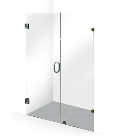 Aleko 3 8 Glass Hinge Shower Door 60 X 76 Inches Chrome