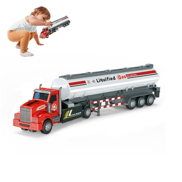 PUIYRBS Large Toy Trucks Simulation Pull Back Alloy Front Large Transporters Tanker Engineering Truck Truck Model Childrens Toy Gift Walmart