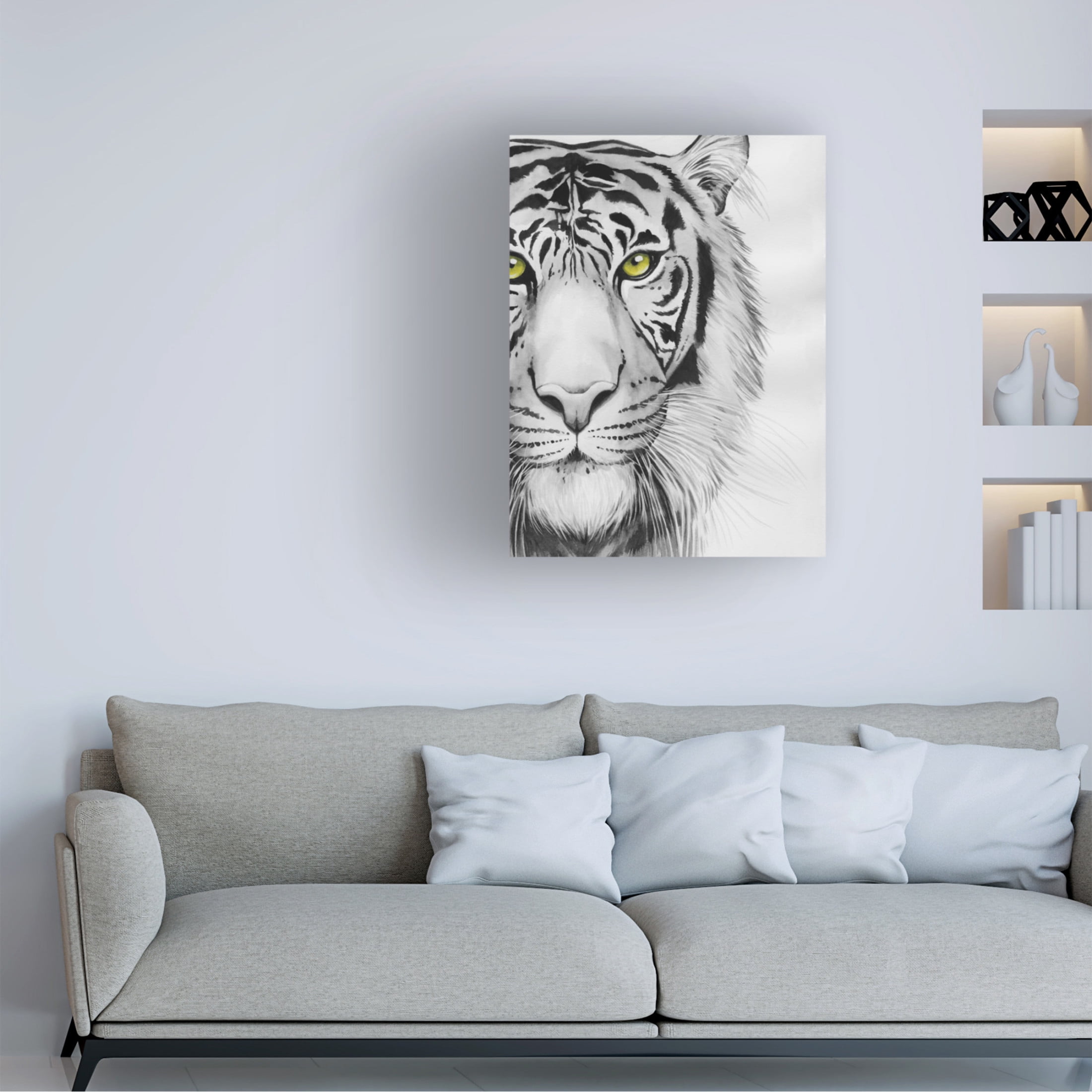 Trademark Fine Art Grace Popp  Snow Tigre I Canvas Wall Art