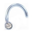 thumbnail image 3 of Vis de Nez / Goujon / Anneau 18g Titane avec Extrémité Ronde en Zircon Cubique, 3 of 3