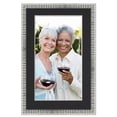 thumbnail image 2 of 11.7x16.5 Frame Silver With Black Picture Mat For 11.7x16.5 Photo - Silver 15x20 Frame To Display, 2 of 8