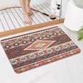 thumbnail image 4 of Boho Red Southwestern Ethnic Pattern Bathroom Rugs Mat,Non Slip Microfiber Bathroom Rug,Rubber Backing,Soft Bathroom Mats for Bathroom Floor,Tub and Shower,17x27in(43x68cm), 4 of 5