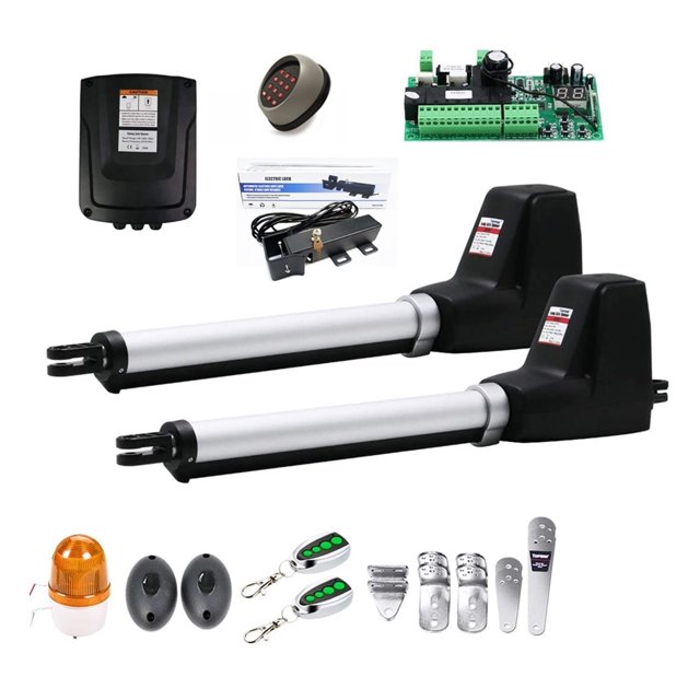 Heavy Duty Dual Wing Electric Swing Gate Opener Kit Auto Dual Gate Motor Complete Hardware Kit For Swing, Driveway, Fence ,Free Your Hands
