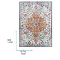 thumbnail image 3 of Livabliss Harput Vintage Medallion Area Rug,6'7" x 9',Orange/Navy, 3 of 11