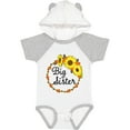 thumbnail image 3 of Inktastic Big Sister Sunflower Wreath Boys or Girls Baby Bodysuit, 3 of 5