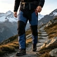 thumbnail image 3 of USNSM Men's Snow Ski Hiking Pants Waterproof Winter Fleece Lined Pants Elastic Waistband Outdoor Climb Pocket Pants Blue XS, 3 of 6