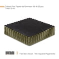 thumbnail image 3 of Kit 10pz Tatami Piso de Hule Profesional Para Gimnasio Artes Marciales Marthing 1m2 c/u, Protector de Piso Maquinas de Ejercicio Facil de Colocar y Limpiar Antidezlizante Bicolor Amarillo/Negro, 3 of 11
