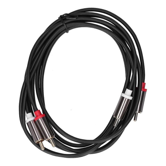 2RCA Male to 2RCA Male Audio Cable Gold Plated Double compatible with RCA Cord compatible with TV to Amplifier2M/6.6ft-YM