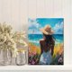 thumbnail image 2 of Qisvanset Framed Canvas Wall Art 12x16 Inch French Beach Coastal Scripture Granddaughter Art, 2 of 5
