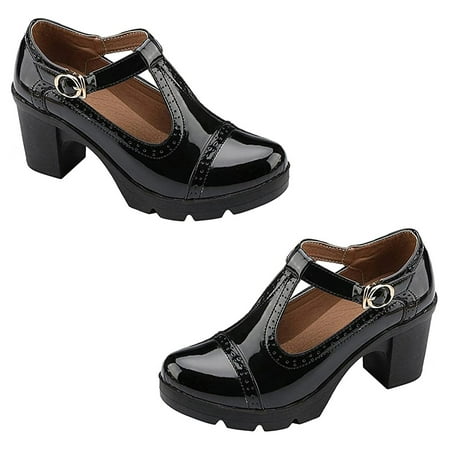 

1 Pair of Round Head High-heeled Shoes Waterproof High Heels Women Shoes