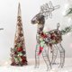 thumbnail image 4 of Christmas Elk Iron Art Pine Cones with Light LED Christmas Decorations Reindeer Shopping Mall Window Ornaments Home Desk Decor, 4 of 5