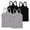 Black, variant on Sleeveless Camisole for Kids , Soft Breathable Fabric , Solid Color Design , Y-Back Style , 4-Piece Set , for Boys and Girls Ages 12 Months to 13 Years
