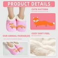 thumbnail image 3 of G&Y Women's Slipper Socks - Animal Pairable, Non-Slip Fuzzy Slipper Socks, Pink, M, 3 of 6