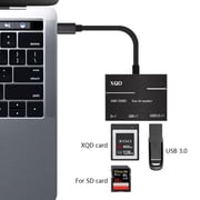 3-in-1 XQD Card Reader High-Speed USB 3.0 Universal Type-C to XQD/SD Card Reader for Computer Expansion Headers