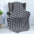 thumbnail image 4 of Abstract Soft Flannel Fleece Throw Blanket, Galloping Unicorn Silhouettes in Space Soft Starred Background, Cozy Plush for Indoor and Outdoor Use, 60" x 80", Mint Dark Taupe Pink, by Ambesonne, 4 of 5