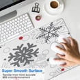 thumbnail image 4 of Long Mouse Pads for Desk,White Christmas Snowflake Pattern Desk Mats on Top Of Desks, Desk Mouse Pad Extra Large with 3mm Non-Slip Base and Stitched Edge for Gaming,Office,Work,Home 31.5x11.8in, 4 of 5