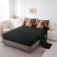 thumbnail image 3 of Erosebridal Cheetah Bedding Sets Twin Size, Twinkling Stars Comforter Sets with Sheets, Orange Black Decor, 3 of 5