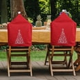thumbnail image 4 of 50% off Clearance Christmas Decorations 1 Pack Christmas Dining Chair Chair Back Covers, Removable Washable Chair Protector Slipcovers For Christmas Home, Kitchen, Dining Room Chair Decoration, 4 of 6