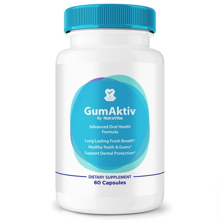 GumAktiv - Official Oral Probiotic Formula, Gum Aktiv Dental Wellness Capsules, All Natural Support For Healthy Teeth And Gums, GumActiv Oral Care (60 capsules)