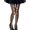 Coffee color, variant on Millennial Fashion Nylon Tights Cutout Bows Accent Vintage Fishnet Pantyhose