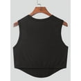 thumbnail image 4 of Men's Sleeveless O-neck Vests Mesh Patchwork Transparent Tank Tops, 4 of 6