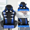 thumbnail image 2 of BestOffice Ergonomic Gaming Chair, Lumbar Support, Rolling Swivel for Men, Women(Blue), 2 of 7
