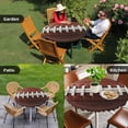 thumbnail image 4 of American Football Laces Round Tablecloth for 36-44 Inch Tables, Fitted Table Cover with Elastic Edge, Classic Rugby Sports Waterproof Outdoor Table Cloth Protector for Patio Garden Dinner Picnic, 4 of 9