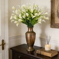 thumbnail image 4 of Artificial Callas Lilys Bouquet Plastic Artificial Flowers Outdoor Home Garden Artificial Plants Bouquet Decor, 4 of 6