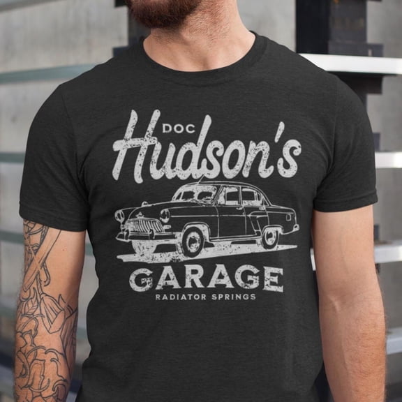 Retro Doc Hudsonamp39s Garage Shirt Radiator Springs Tee