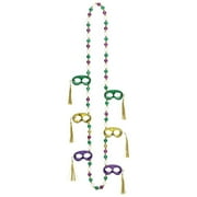 Mardi Gras Mask Adult Holiday Party 36 Inch Plastic Necklace