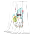 thumbnail image 3 of Bingfone Summer Gnome,Cute Gnome Print Flannel Fleece Blanket Throw Blanket For Bed,Sofa,Couch,Travel,Camping(40"X30"), 3 of 9