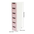 thumbnail image 3 of 6 Drawers Storage PP Cabinet, Storage Cabinet for Home and Office Narrow Space with 77.16lbs Load-bearing Capacity, 3 of 15