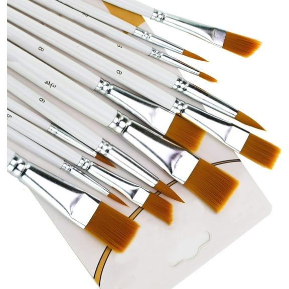 Paint Brushes,Nylon Hair Professional Paint Brush Set,Paint Brushes for Acrylic Oil Watercolor Painting,for Kids and Adults to Create Artists,Painting Supplies,12 PCS